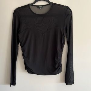 Sheer dynamite long sleeve top